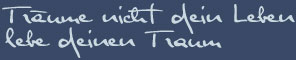 Tr&auml;ume nicht dein Leben -
lebe deinen Traum!